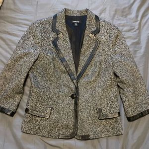 Black and grey bebe blazer.